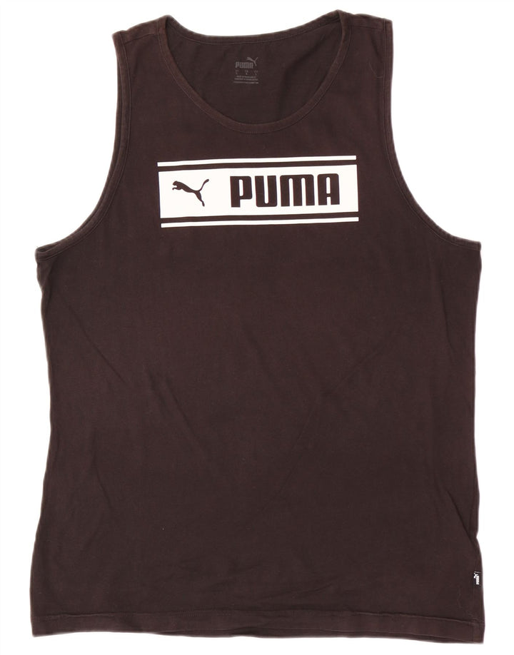 Puma Hombre Sudadera Jumper Grande Algodón Negro
