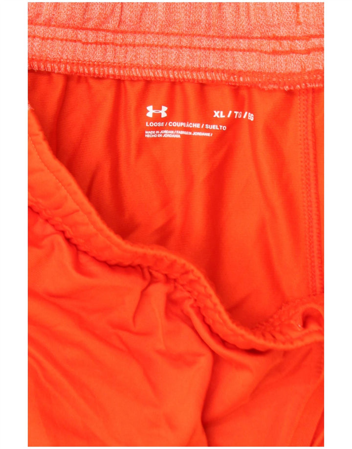 UNDER ARMOUR Pantalones cortos deportivos para hombre XL Naranja Poliéster