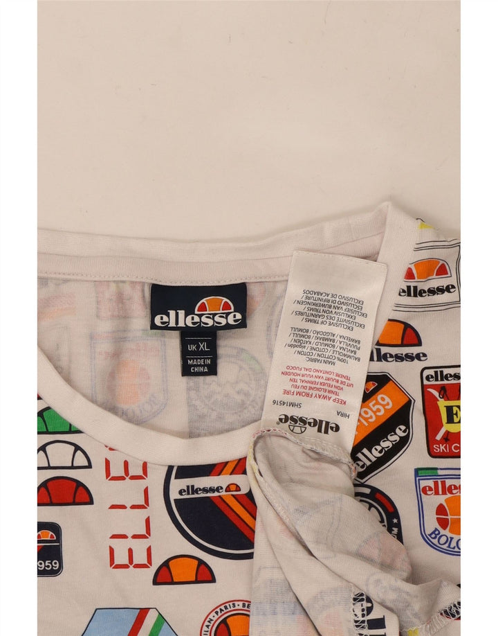 ELLESSE Camiseta gráfica para hombre Top XL Algodón multicolor