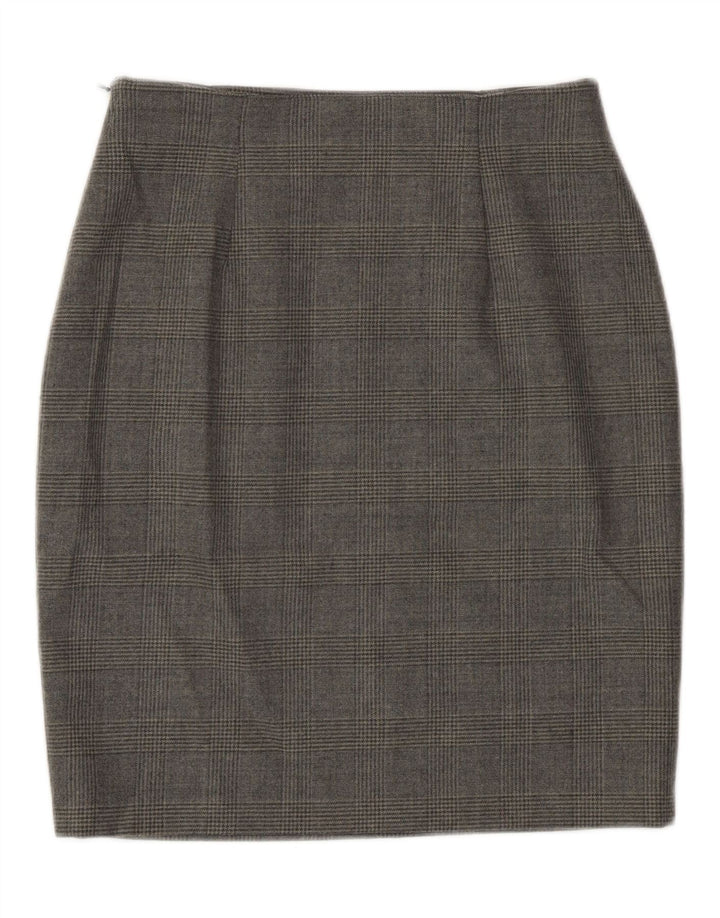 L.PUCCI Womens Pencil Skirt IT 44 Medium W28  Grey Check Polyester Vintage L.Pucci and Second-Hand L.Pucci from Messina Hembry 