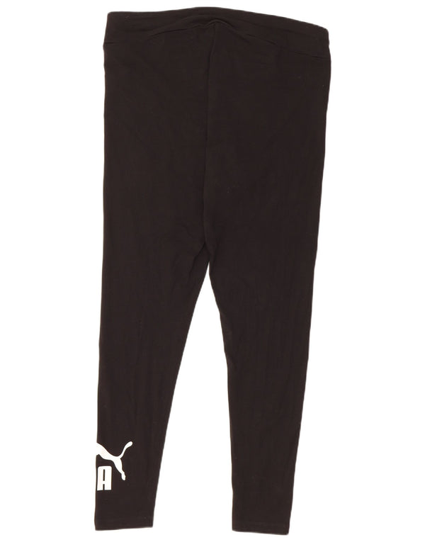 Puma Leggings gráficos para mujer UK 18 XL Algodón negro