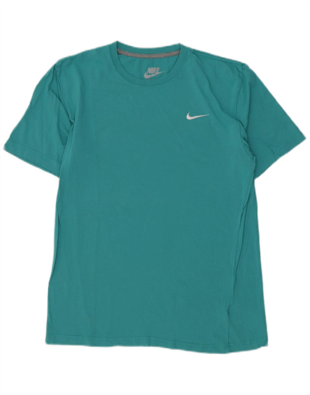 Nike - Camiseta de corte regular para hombre, color turquesa medio, algodón