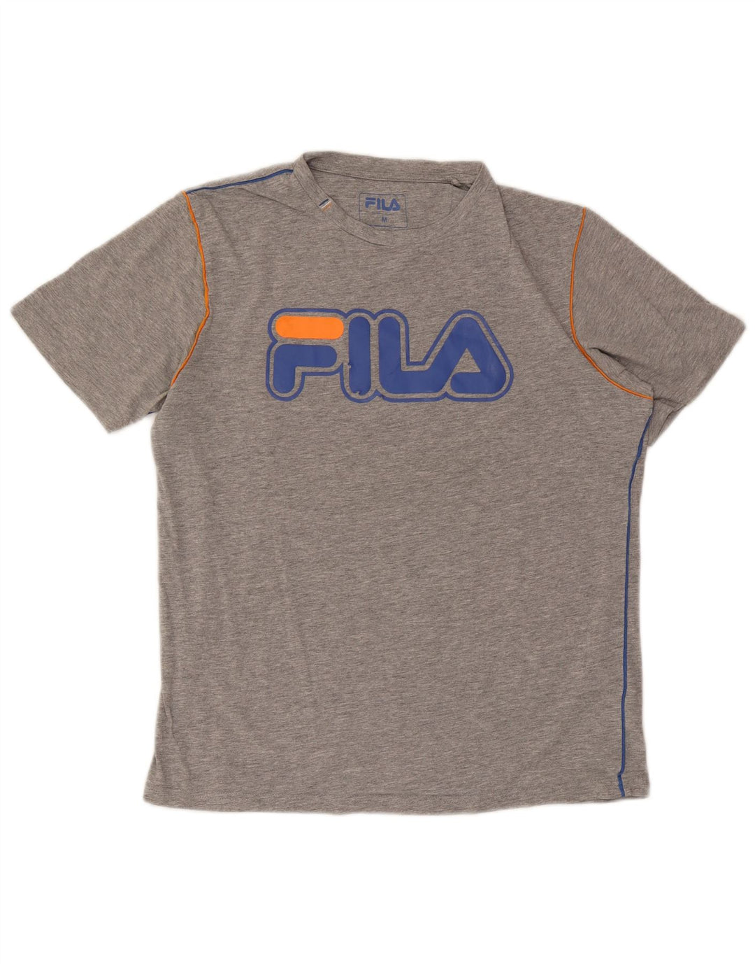 Fila Camiseta gráfica para hombre Top de algodón moteado gris medio