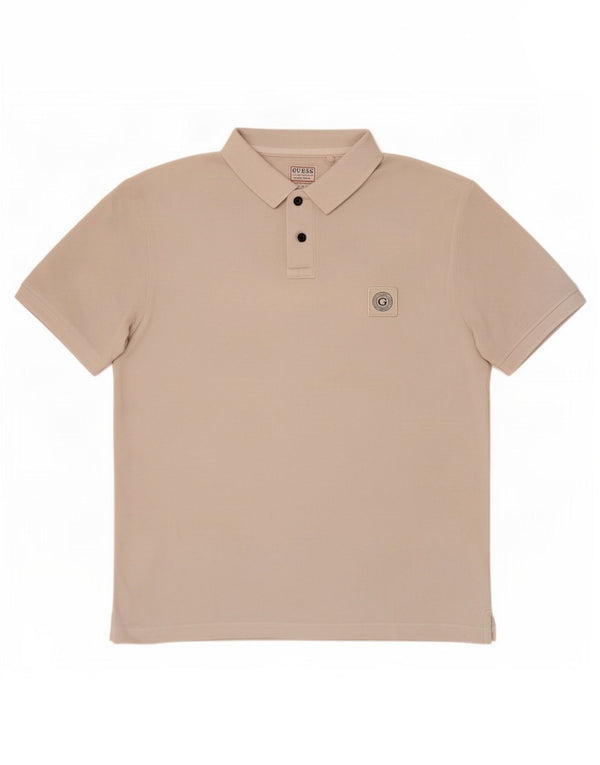Guess Polo Slim Fit para Hombre UK 36 Small Beige Algodón
