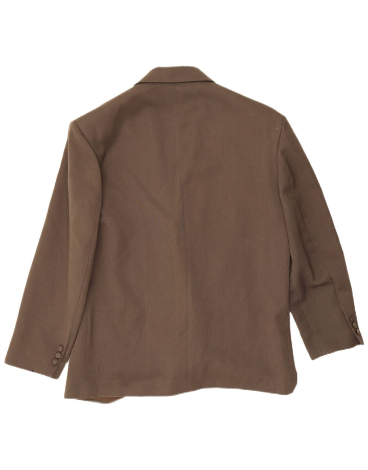 Chaqueta Blazer Vintage para hombre de doble botonadura IT 52 XL Poliéster marrón