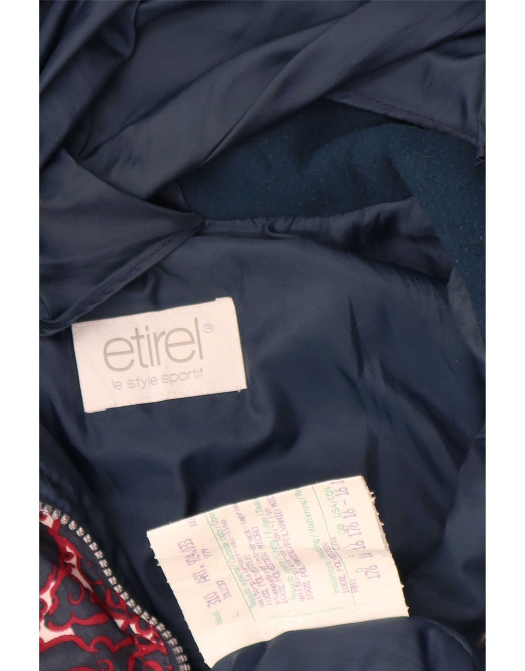 Etirel Chaqueta anorak holgada con estampado abstracto para niños 15-16 años Azul marino