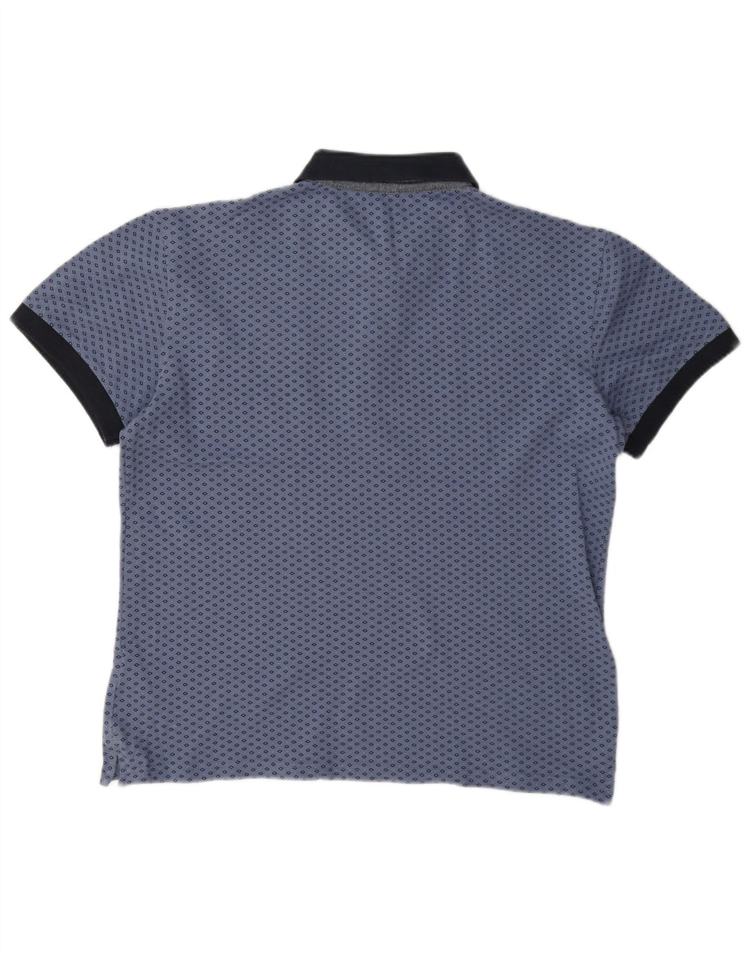 Polo Gas Hombre Algodón Geométrico Azul Grande