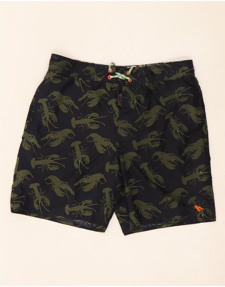 Ted Baker - Bañador para hombre, diseño abstracto, talla 3, talla mediana, color negro
