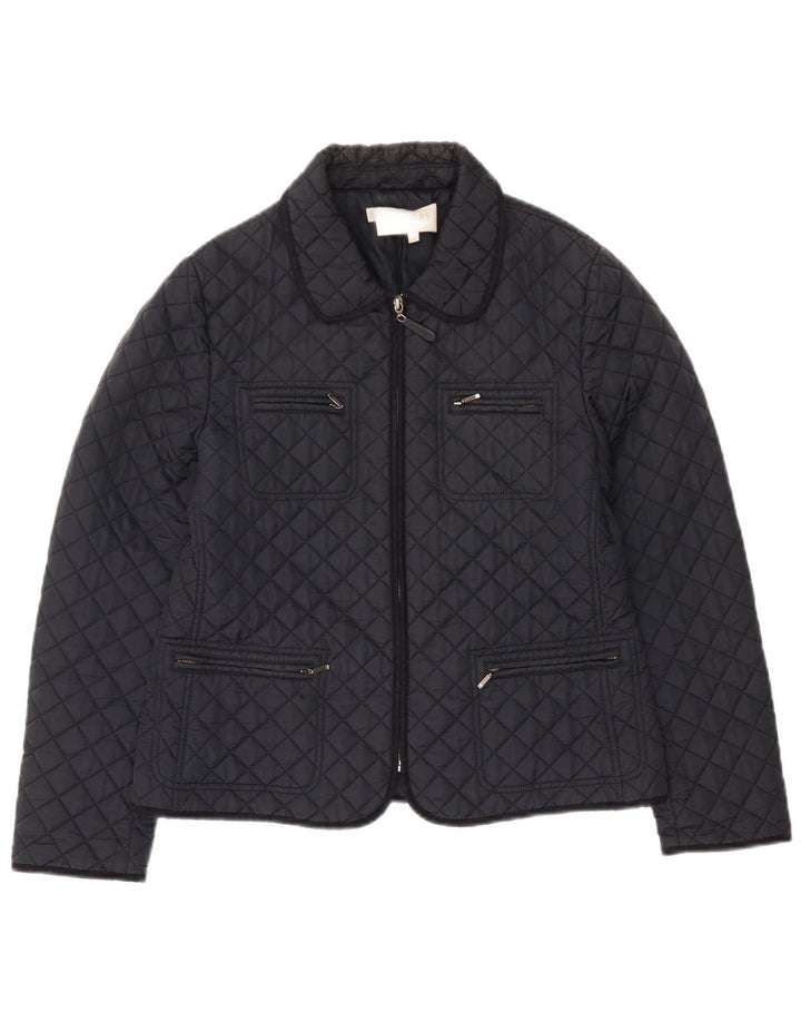 Hobbs Chaqueta acolchada para mujer UK 12 Medium Azul marino Poliamida