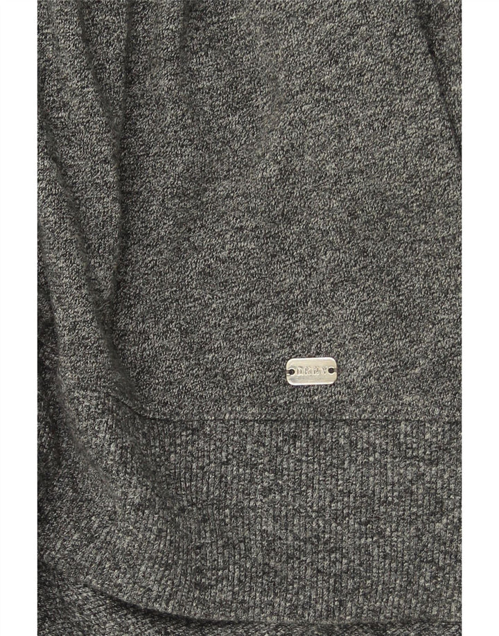 DKNY Womens Oversized Graphic Sweatshirt Jumper UK 14 Medium Grey Cotton Vintage Dkny and Second-Hand Dkny from Messina Hembry 