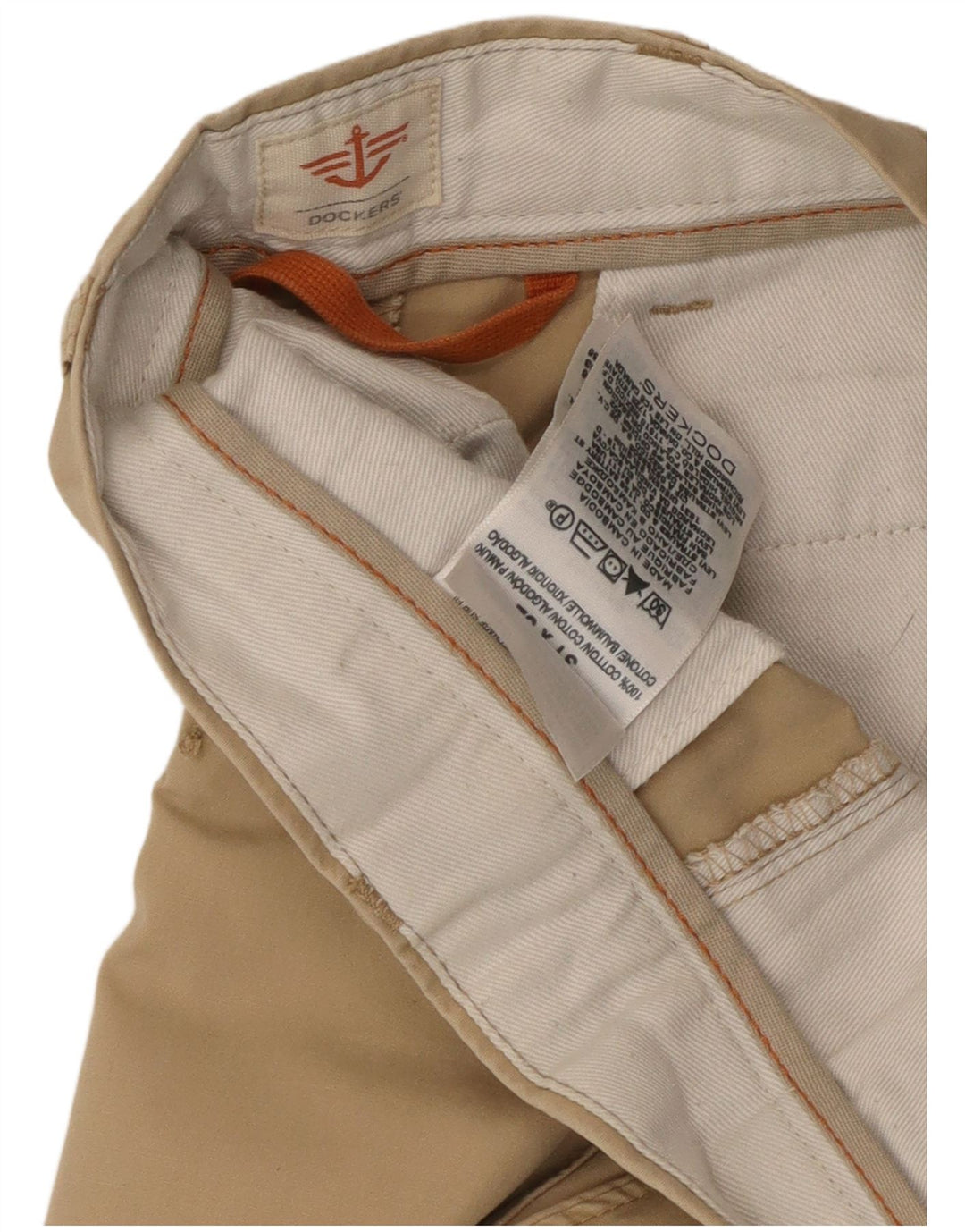 Dockers Pantalón chino recto para hombre W31 L32 Algodón beige