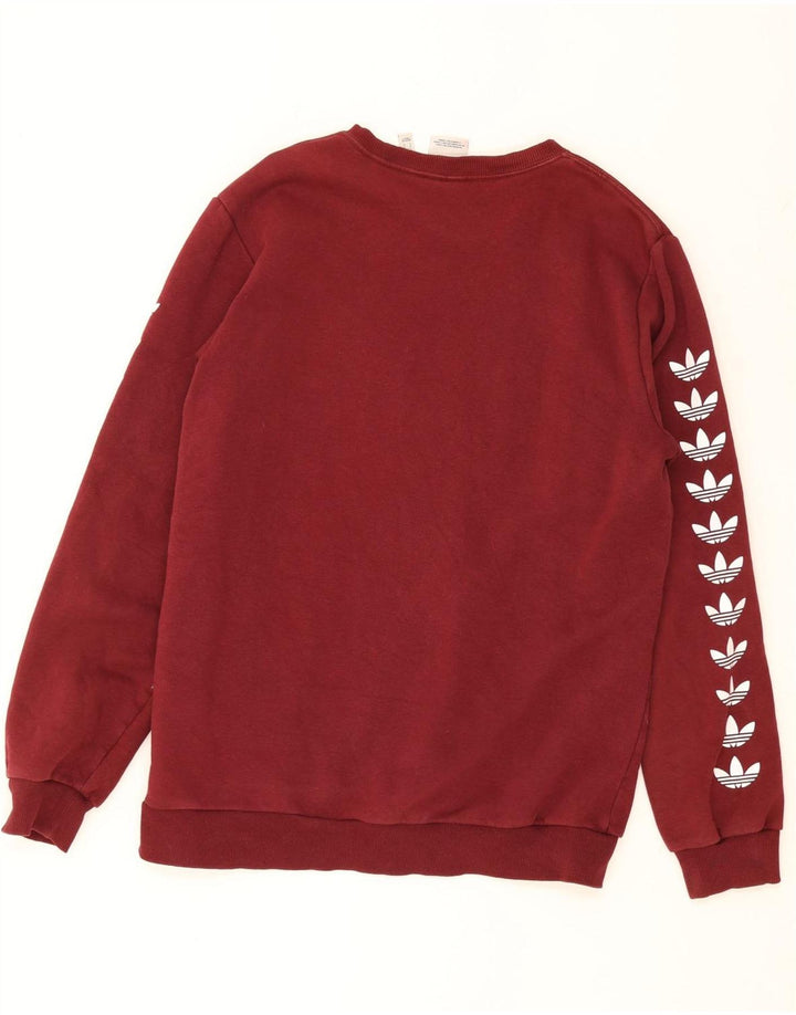 Adidas Hombre Graphic Sudadera Jumper Grande Granate Algodón