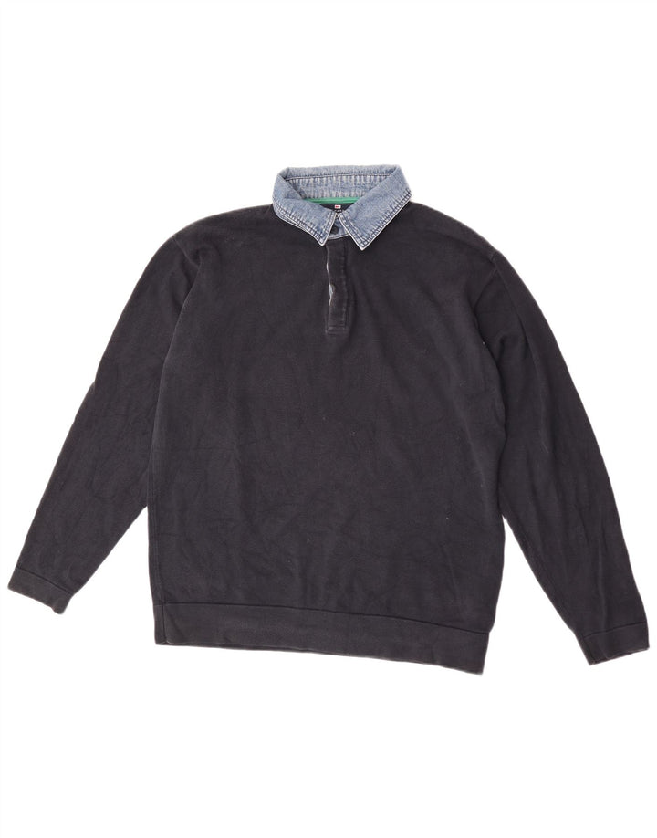 Marks & Spencer Suéter tipo jersey con cuello tipo polo en azul Harbor para hombre Azul marino mediano