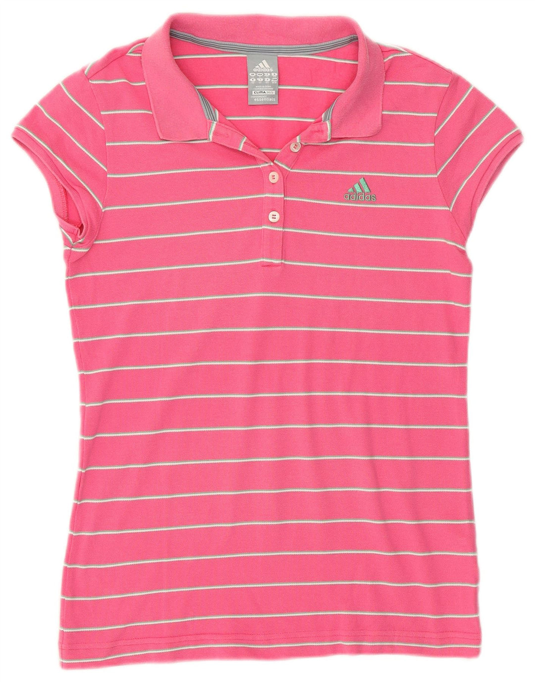 ADIDAS Polo Clima 365 para mujer Reino Unido 14 Mediano Rosa Rayas