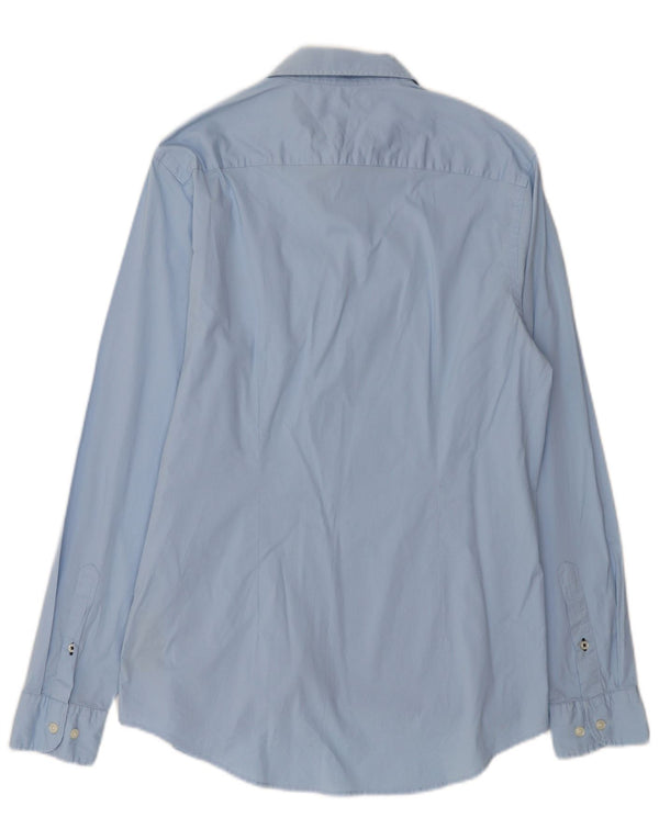 Tommy Hilfiger Camisa Slim Fit para Hombre Azul Grande