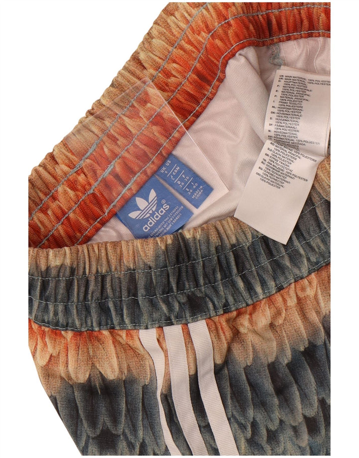 Adidas - Pantalones cortos deportivos con estampado abstracto para mujer, talla 8, talla pequeña, multicolor