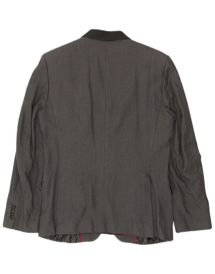Zara Chaqueta Blazer De 2 Botones Para Hombre EU 48 Algodón Gris Medio