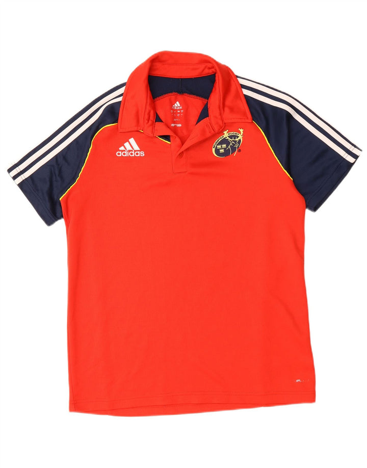 ADIDAS Polo Munster Rugby Gráfico Hombre Rojo Medio Colorblock