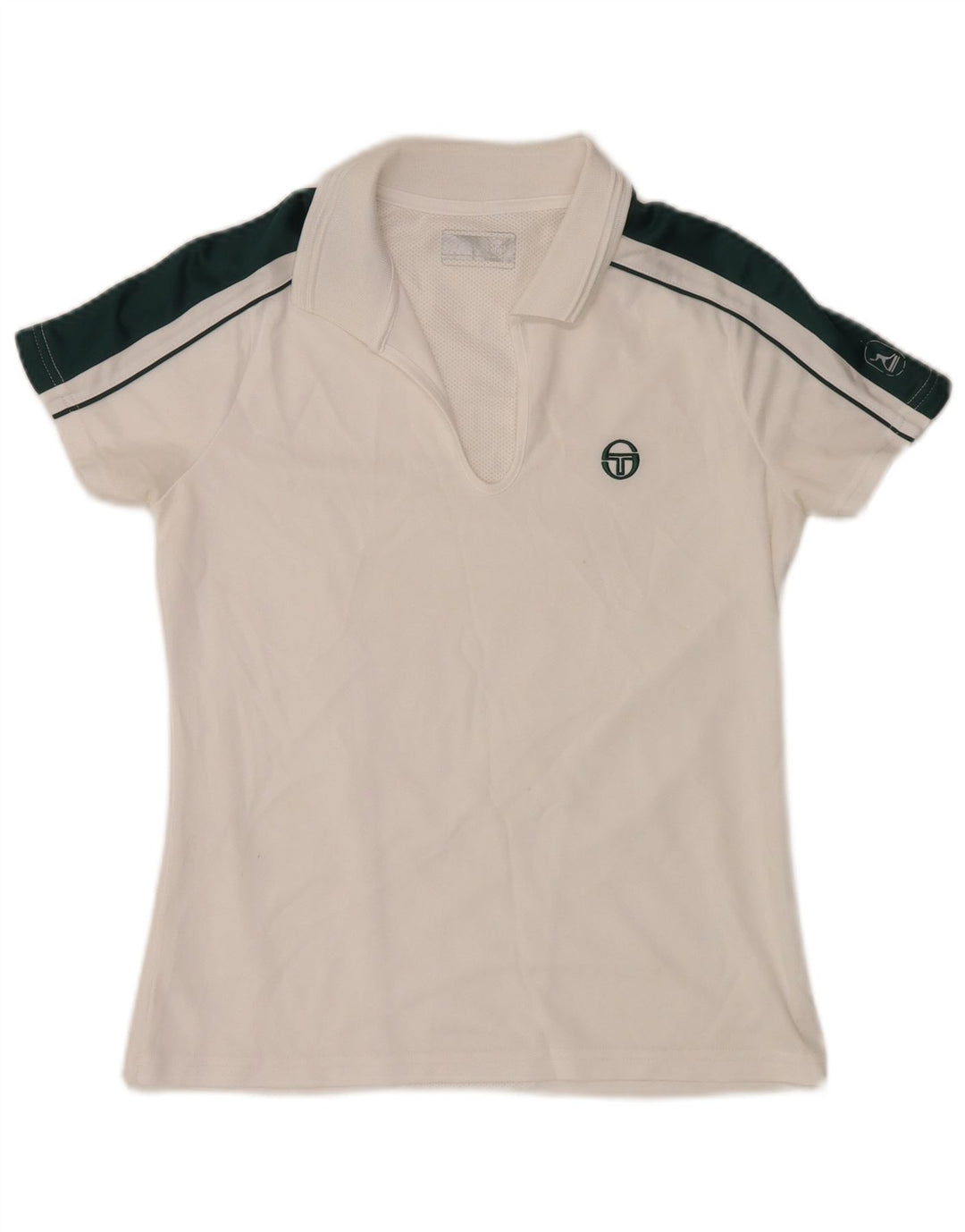 SERGIO TACCHINI Polo para mujer UK 40 Medio Blanco Colorblock
