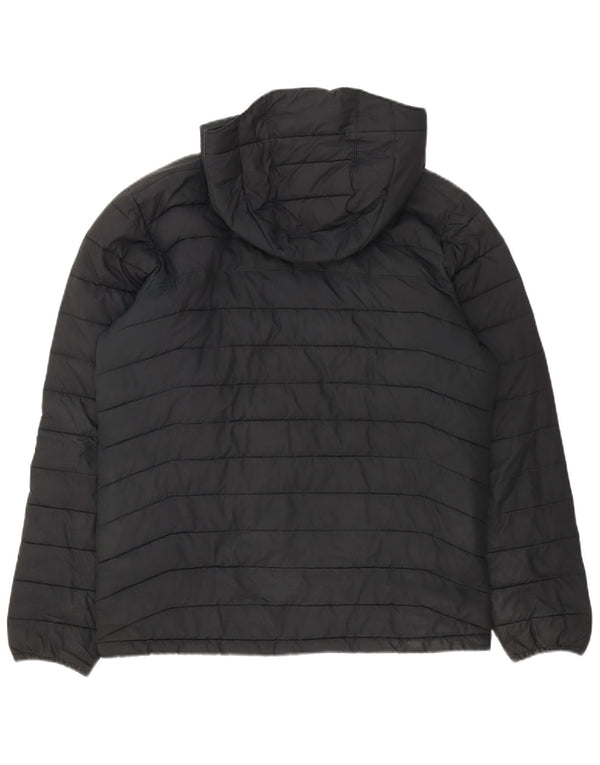 Columbia Chaqueta acolchada con capucha para hombre UK 38 Mediana Poliéster negro