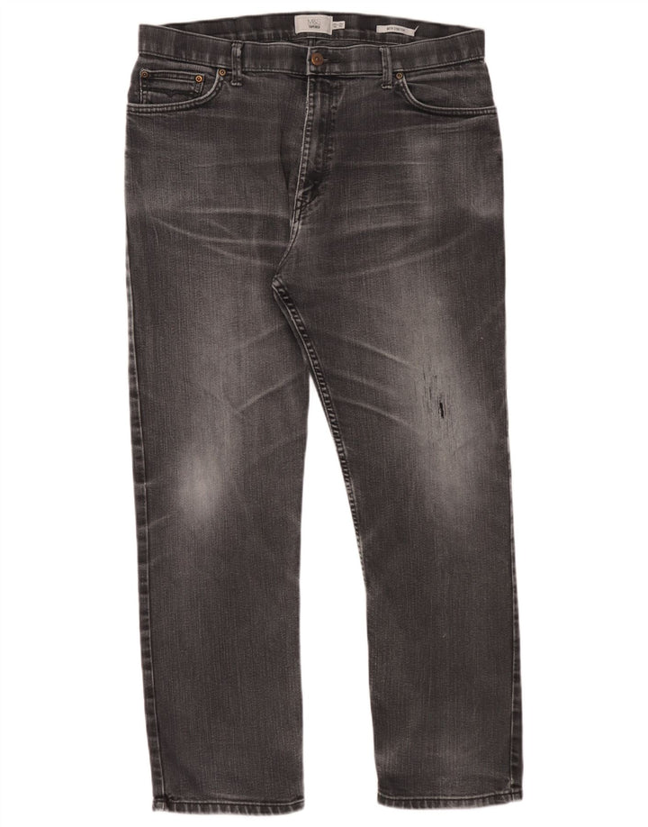 Marks & Spencer Vaqueros cónicos para hombre W36 L29 Algodón gris