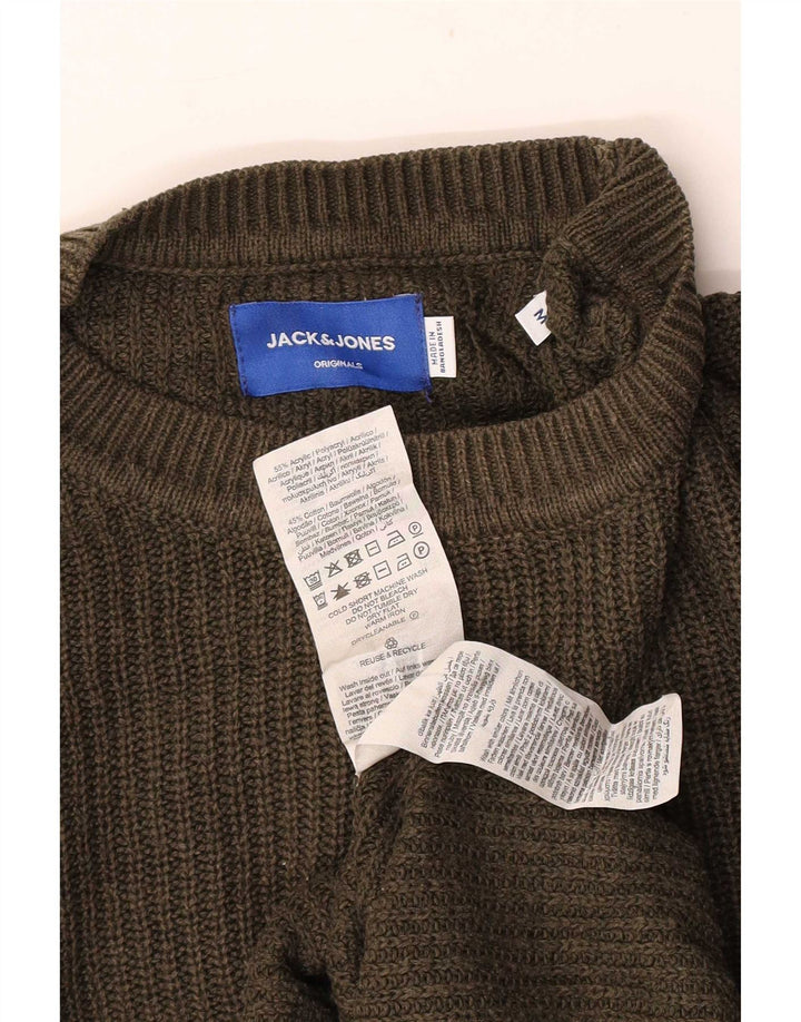 Jack & Jones Jersey De Cuello Redondo Para Hombre Acrílico Caqui Medio