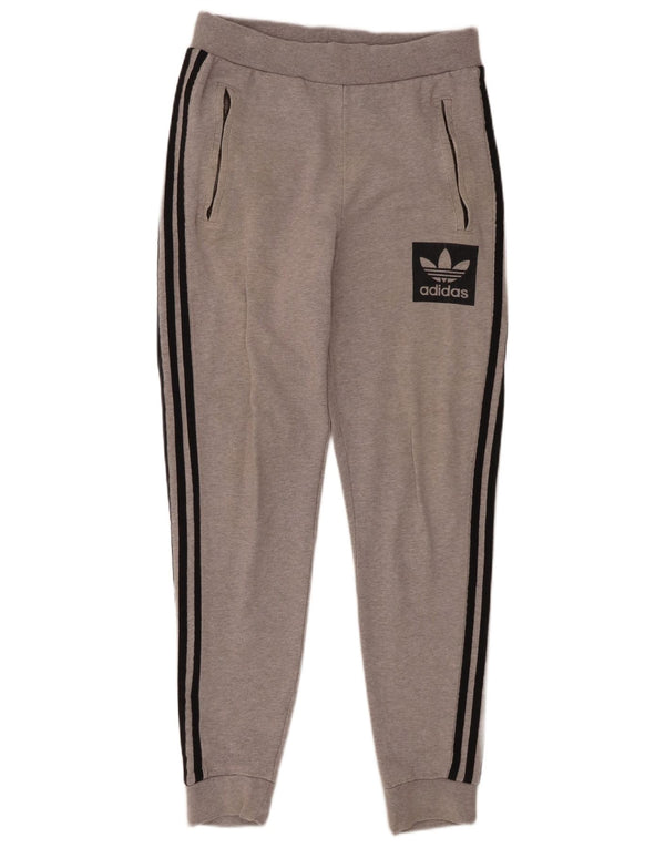 Adidas Hombre Pantalones De Chándal Gráfico Joggers XS Gris Algodón