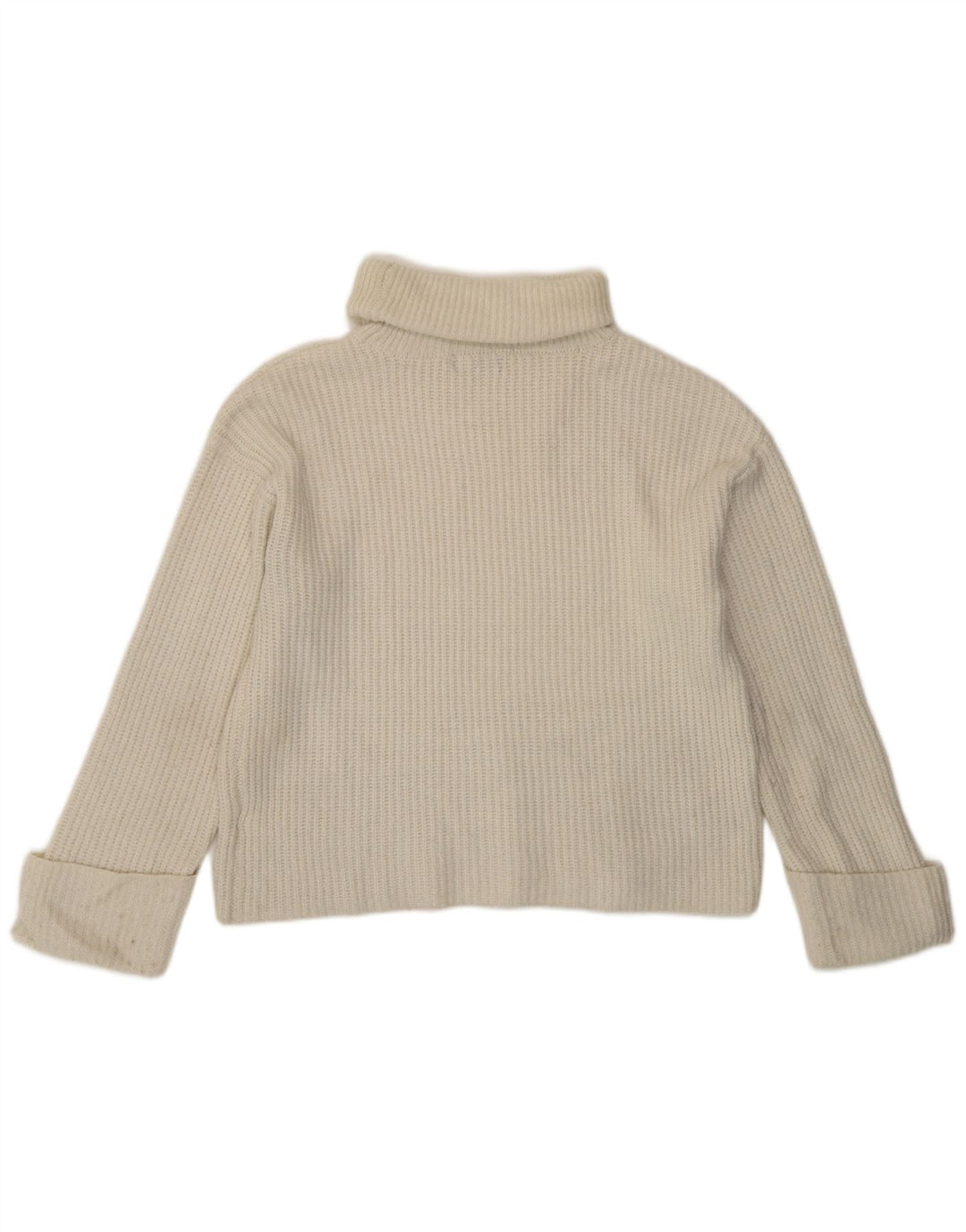 Marks & Spencer Jersey con cuello vuelto para hombre, talla pequeña, color blanco roto, poliamida