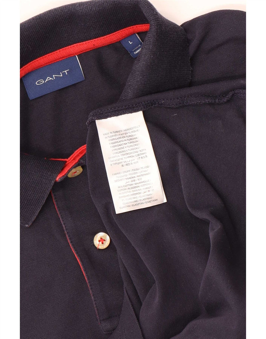 Gant Polo Hombre Grande Azul Marino Algodón