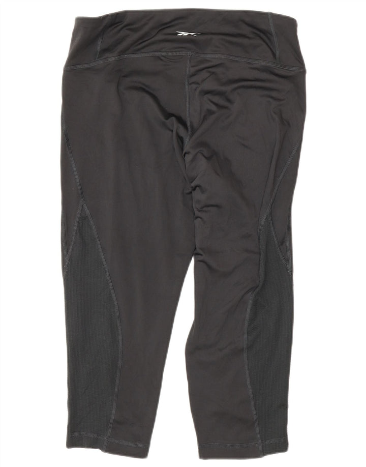 Reebok Leggings Capri para Mujer UK 16/18 Grande Gris Poliéster