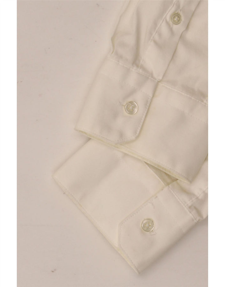 ZARA Hombre Camisa Super Slim Fit Algodón Blanco Mediano
