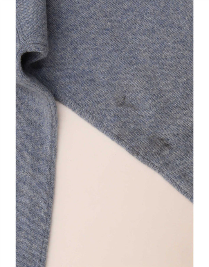 Gant Jersey De Cuello Redondo Para Hombre Jersey De Lana De Cordero Azul Grande