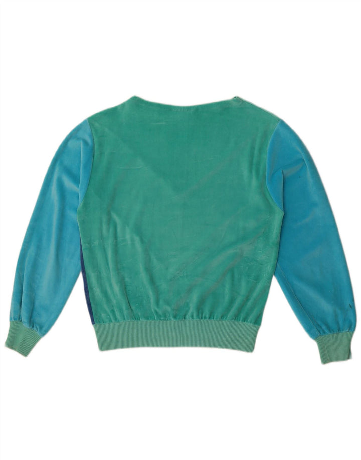 Codice Sudadera de terciopelo para mujer, jersey UK 40, algodón color block, azul mediano