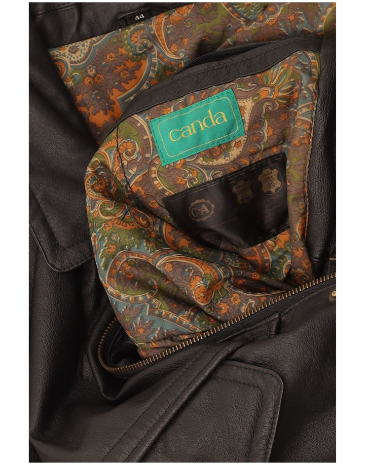 CANDA Chaqueta de cuero para hombre UK 44 2XL Cuero negro