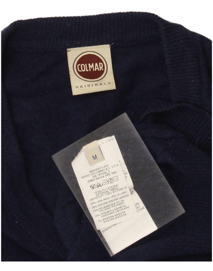 Colmar - Jersey con cuello en V para mujer, talla 40, lana azul marino mediana