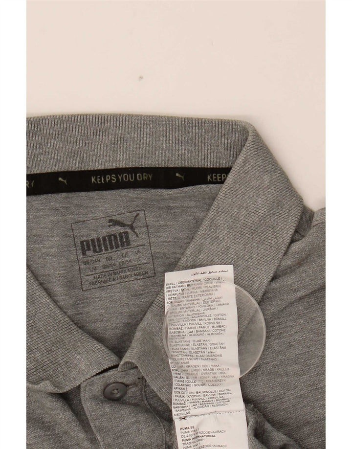 Puma Polo para hombre de algodón gris grande