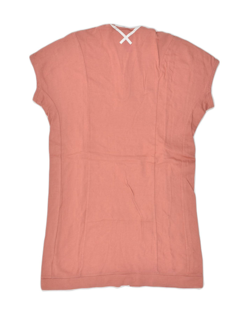 ADIDAS Womens T-Shirt Dress UK 12 Medium Pink Cotton | Vintage Adidas | Thrift | Second-Hand Adidas | Used Clothing | Messina Hembry 