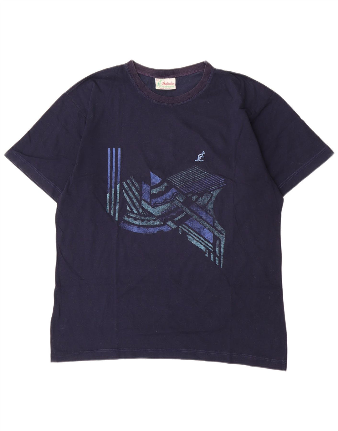 AUSTRALIAN L'ALPINA Camiseta gráfica para hombre Top IT 52 Grande Algodón azul marino