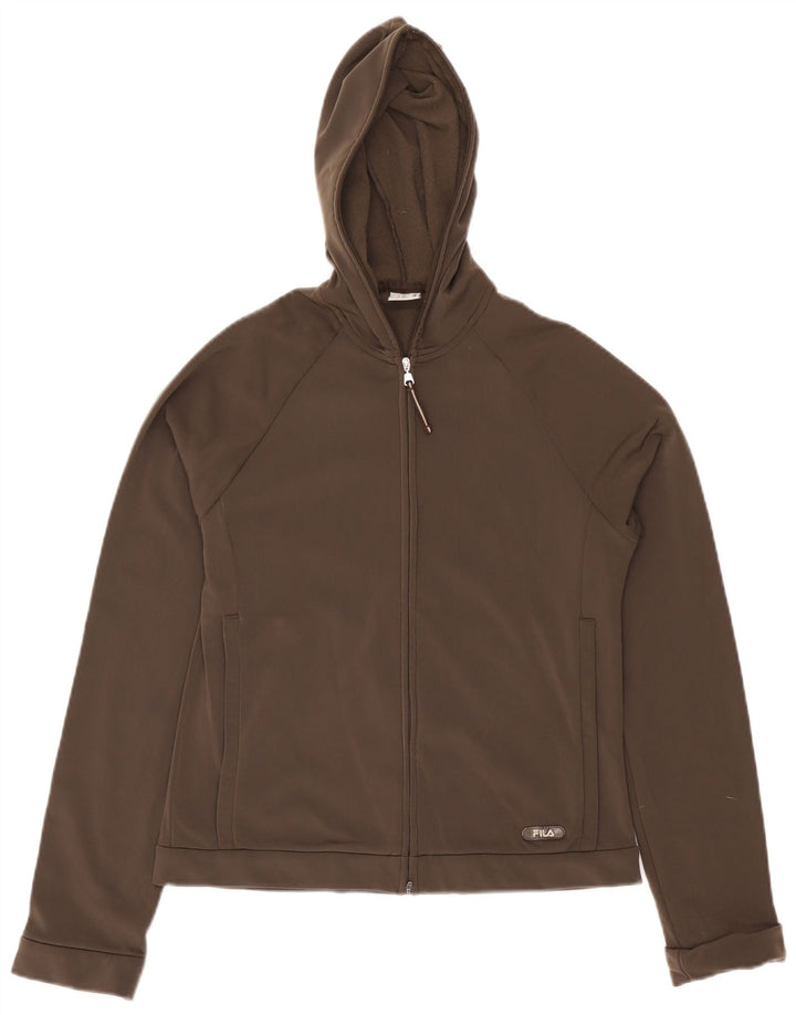 Fila Sudadera con capucha y cremallera para mujer Reino Unido 12 Marrón medio