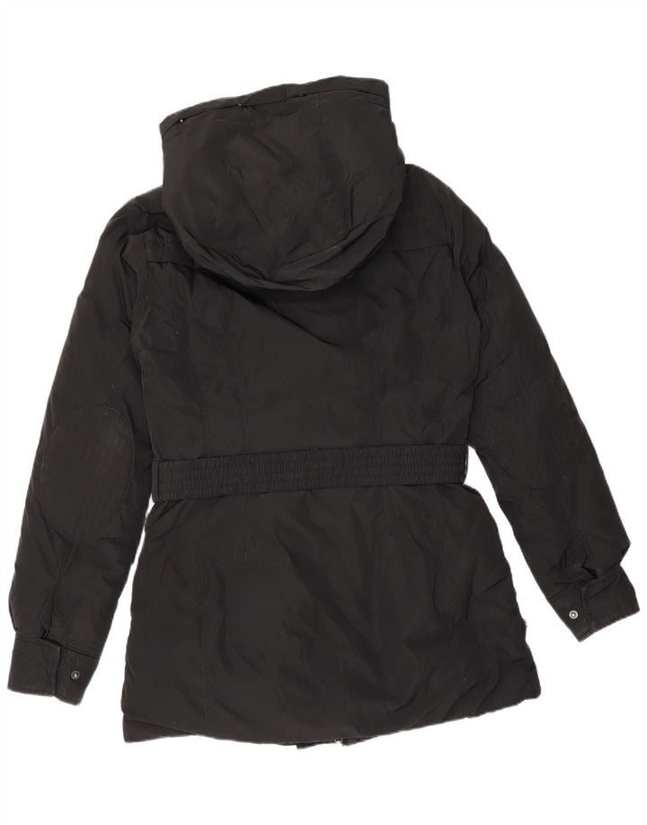 Timberland Abrigo acolchado con capucha para mujer UK 10 Small Poliéster negro