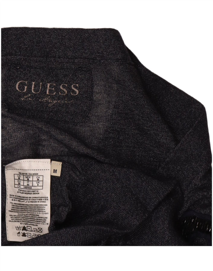 Guess Cárdigan para mujer, talla 44, talla mediana, viscosa azul marino