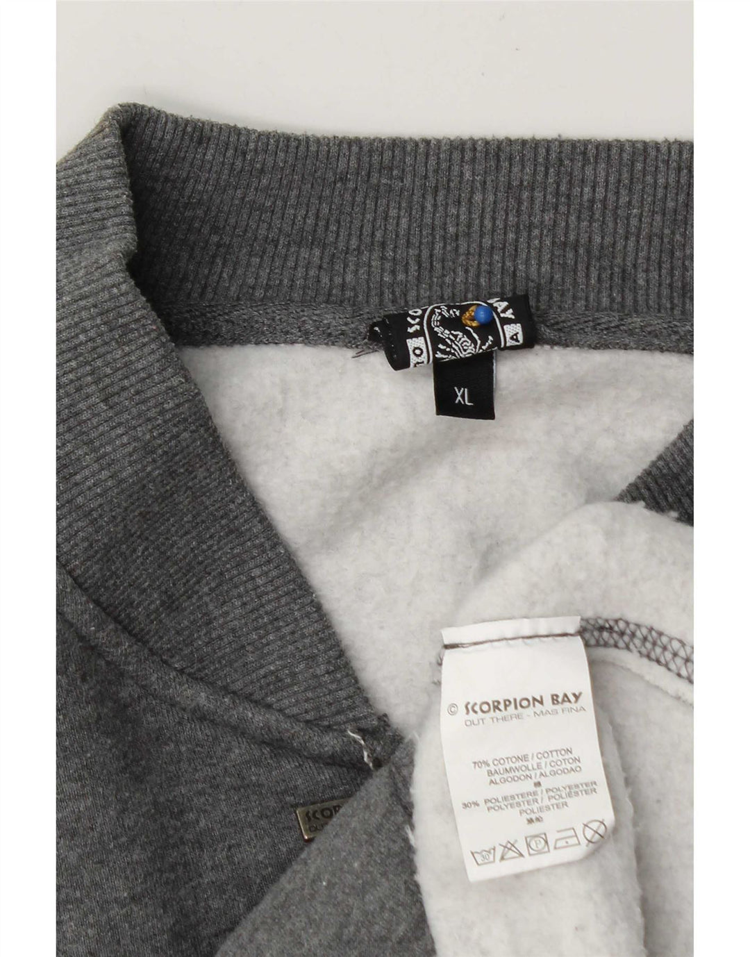 Scorpion Bay Chaqueta superior de chándal con gráfico para hombre XL Algodón gris