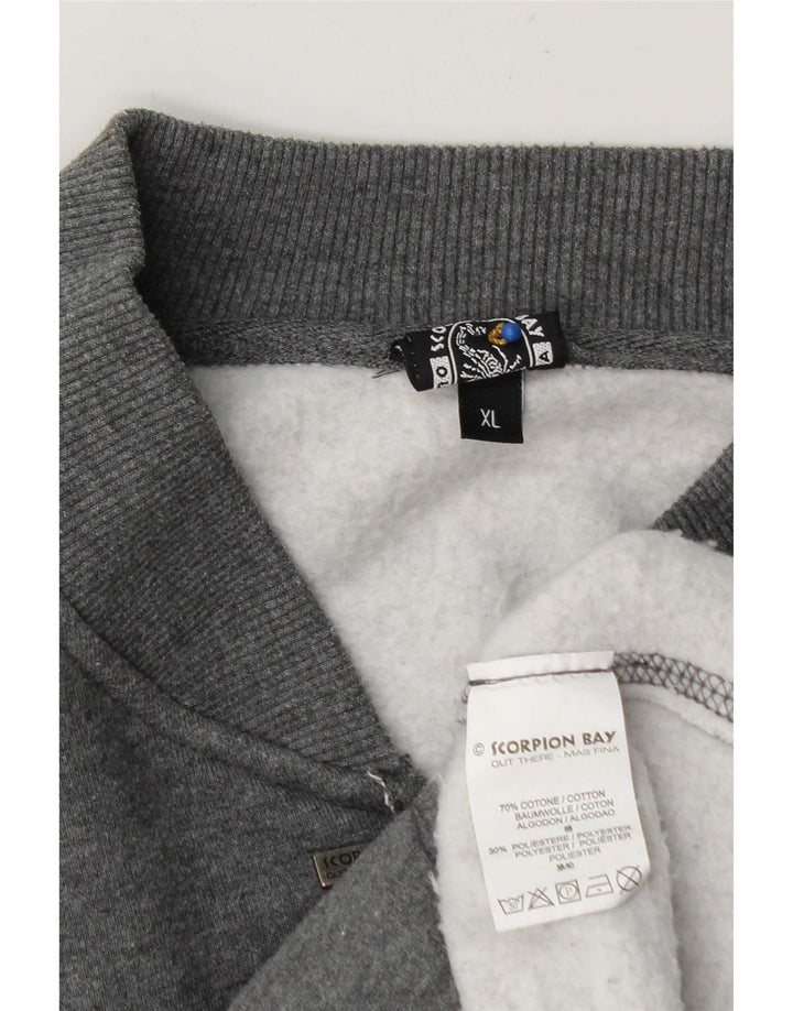 Scorpion Bay Chaqueta superior de chándal con gráfico para hombre XL Algodón gris