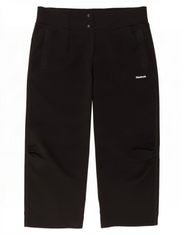 Reebok Bermudas para mujer UK 12 Medium W30 Poliéster negro