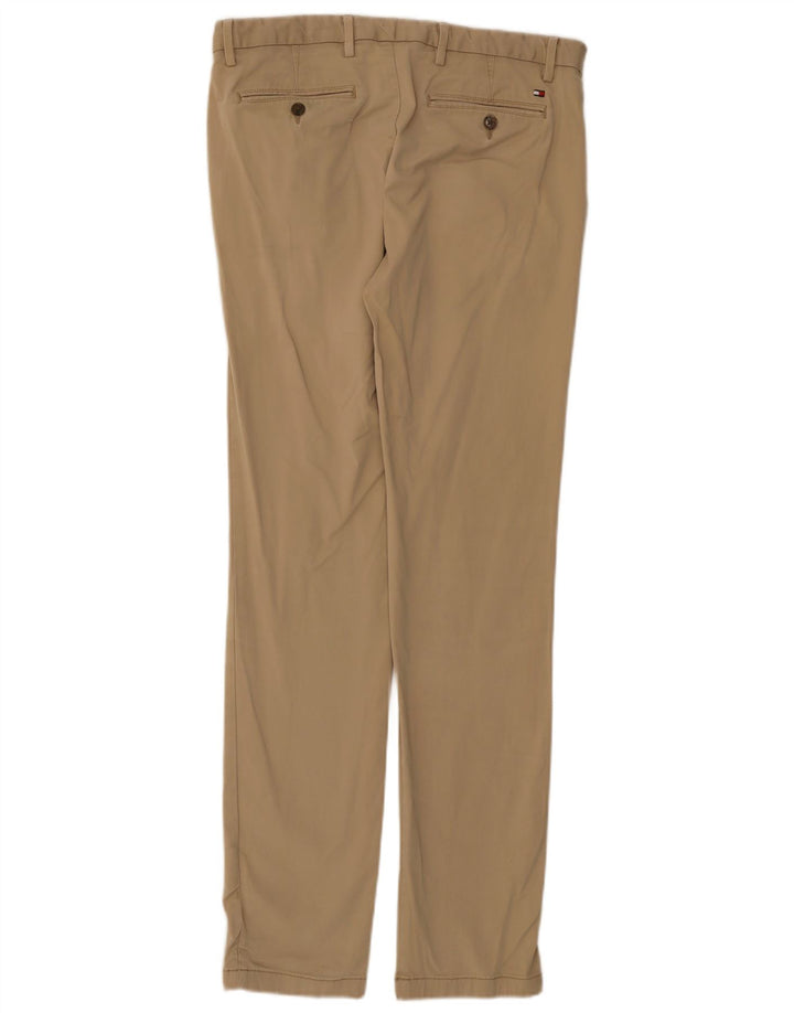 TOMMY HILFIGER Pantalón chino ajustado para hombre W33 L34 Algodón beige