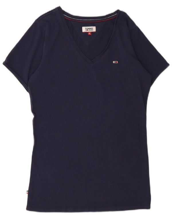 TOMMY HILFIGER Camiseta para mujer Top UK 10 Small Azul marino