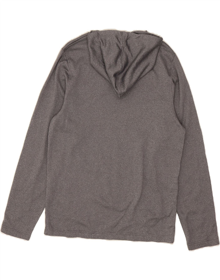 UNDER ARMOUR Mens Graphic Hoodie Jumper Small Grey Polyester Vintage Under Armour and Second-Hand Under Armour from Messina Hembry 