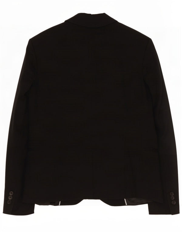Zara Chaqueta Blazer De 1 Botón para Mujer UK 44 Grande Negro