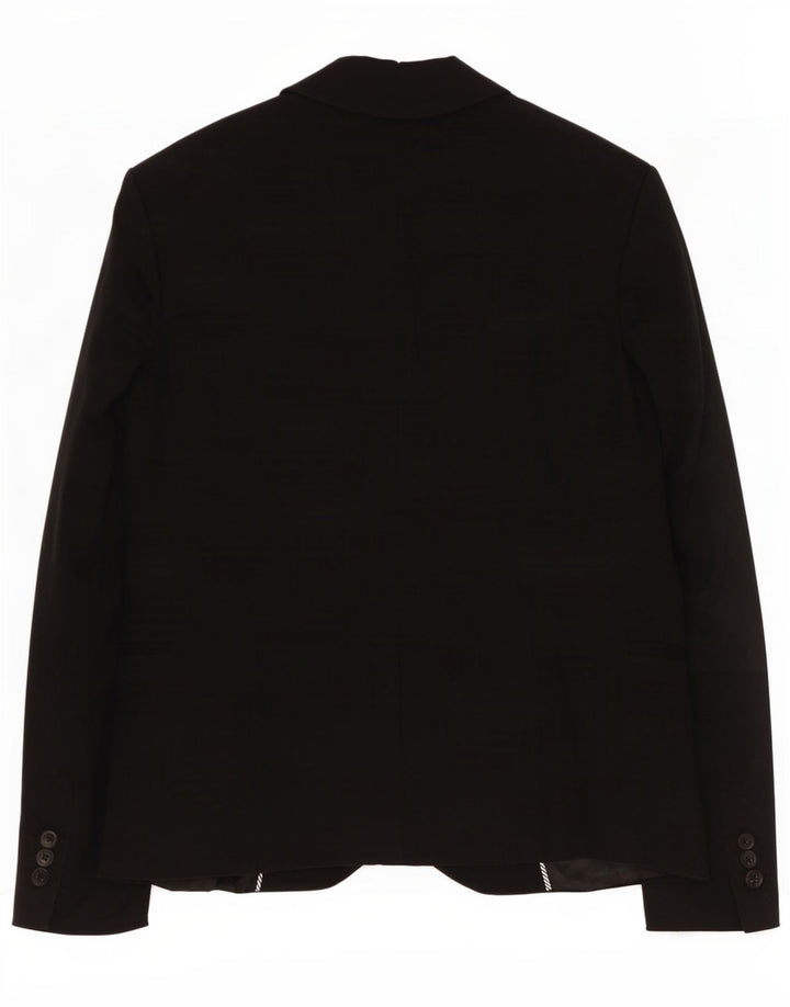 Zara Chaqueta Blazer De 1 Botón para Mujer UK 44 Grande Negro