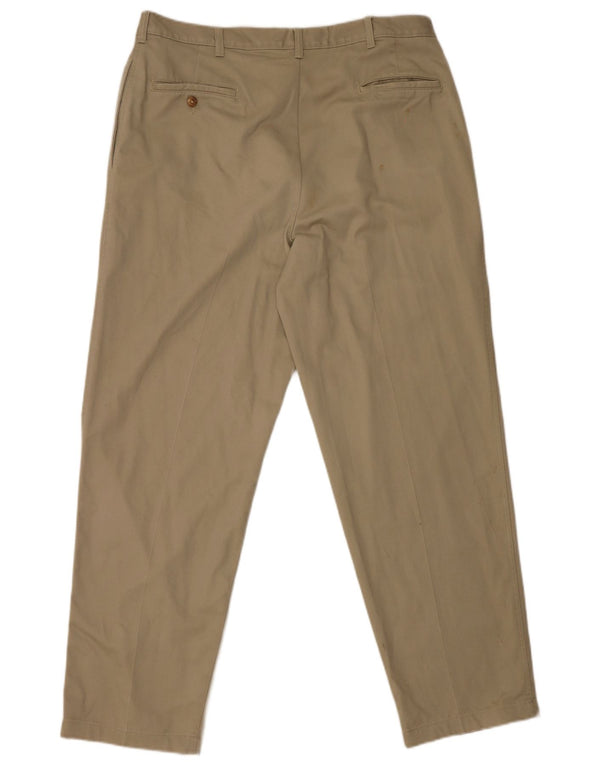 Farah Mens Pegged Chino Pantalones W38 L31 Algodón Beige